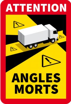 LKW-Schild Toter Winkel "Angles Morts" Frankreich